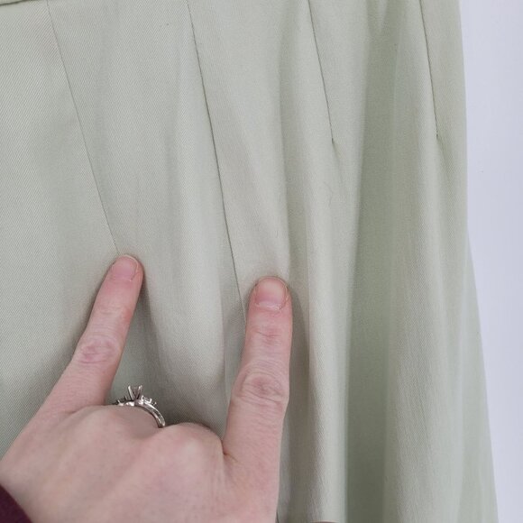Escada by margaretha Ley womens 38 US 8 Med green skirt wool silk blend FLAWED - Picture 9 of 14